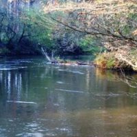 Blick auf den Fluss Ina