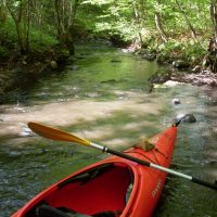 Kanufahren auf dem Łeba -Fluss